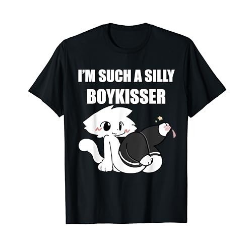 🍒 พร้อมส่ง 🍒 ย้อนยุคเสื้อยืด ผ้าฝ้าย พิมพ์ลาย Silly Boy Kisser Meme Femboy Gay Pride LGBTQ สําหรับผู