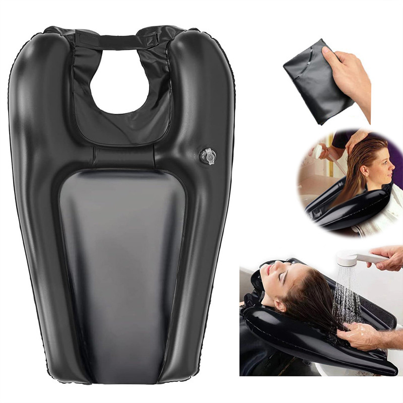 พร้อมแล้ว ที่รองคอสระผมพกพา PVC อ่างสระผม สำหรับผู้สูงอายุ ผู้ป่วยติดเตียง อ่างสระผมผู้ป่วย นอนไว้สบาย สำหรับสระผม