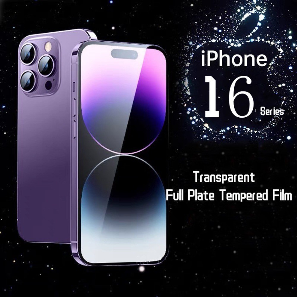 รุ่นเต็มโปร่งใสสําหรับiphone iPhone 16ProMax 16Pro 15ProMax 16 15 14 13 12 11 Pro Max 14 Plus 12 11Pro IX XS Maxเต็มหน้าจอโปร่งใสป้องกันฟิล์ม