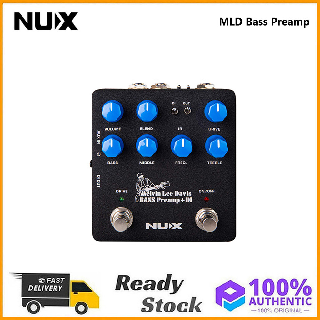 NUX NBP-5 MLD Bass Preamp Melvin Lee Davis Bass Preamp + DI Box Effect Pedal NBP 5 MLD Bass Preamp