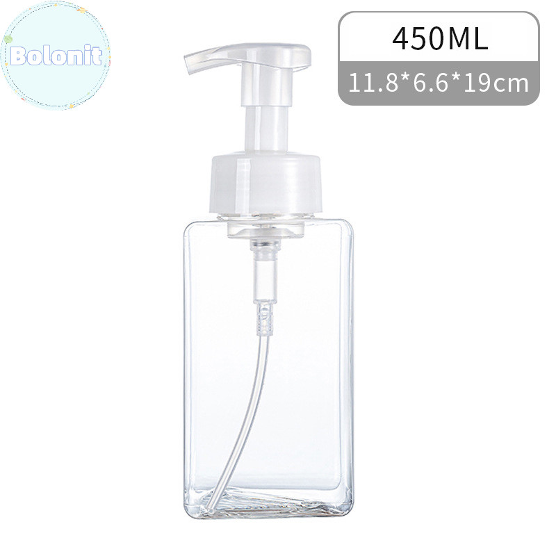 Bolonit 250/450ml Mousse Facial Cleanser โฟมขวดปั๊มพลาสติก Mini ขวดเปล่ารีฟิลสําหรับทําความสะอาดเครื่องสําอาง TH