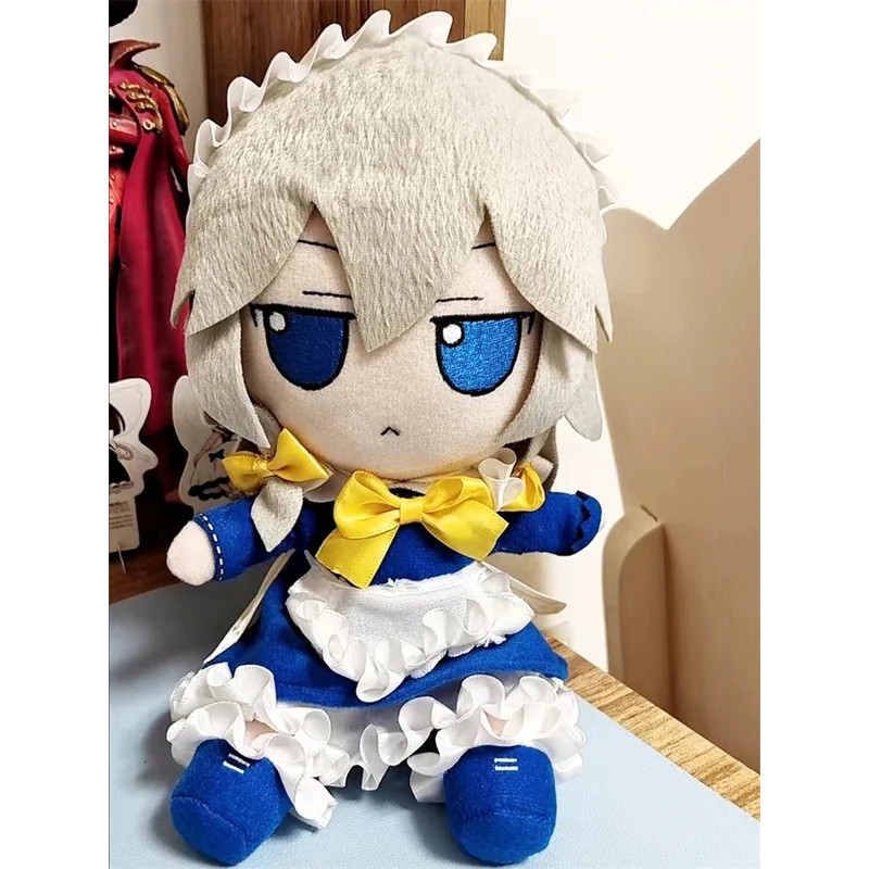 Touhou โครงการ Izayoi Sakuya ของเล่นตุ๊กตา Fumo Inu Sakuya Plushie รูปตุ๊กตาน่ารักคอสเพลย์หมอนอะนิเม