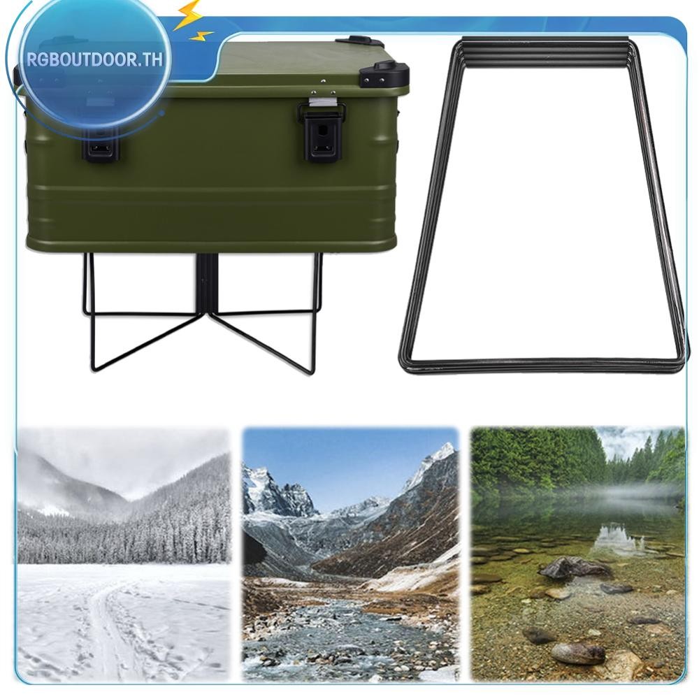 จัดส่งในกรุงเทพฯ🚚 ขาตั้งโลหะแบบพับได้สําหรับตั้งแคมป์ขาตั้งกล่องอลูมิเนียมอัลลอยด์สําหรับตกปลาปิคนิคกลางแจ้ง