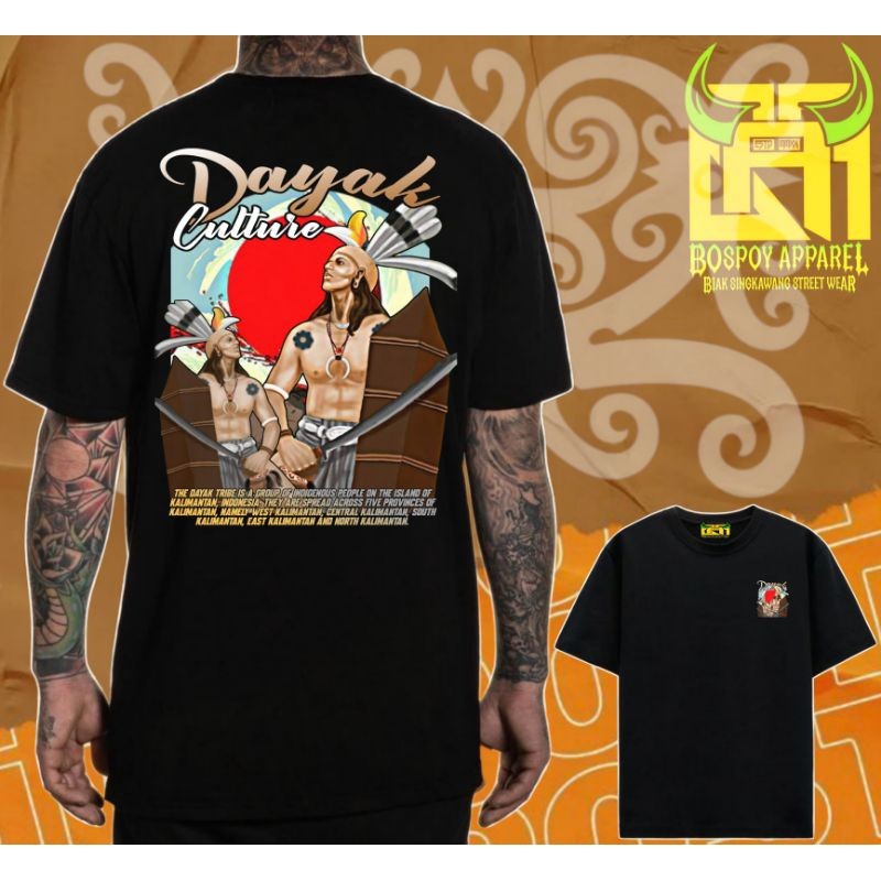 Dayak Culture Jersey เสื้อยืดคอกลมแขนสั้น
