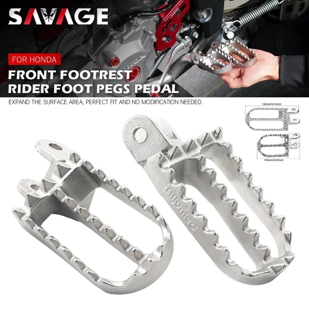 SAV Front Footrest Foot Peg Extension For HONDA XR400R CR85R CR80R Motorcycle Rider Footpeg Foot Res