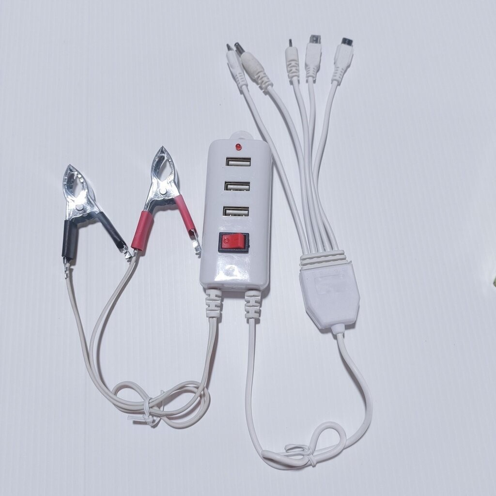 สายชาร์จหลายฟังก์ชัน สายชาจเเอนดรอย ที่คีบแบตเตอรี 12v DC 6IN1 รองรับการชาร์จแบตเตอรี่ทั้งของมอเตอร์ - รูปที่ 2