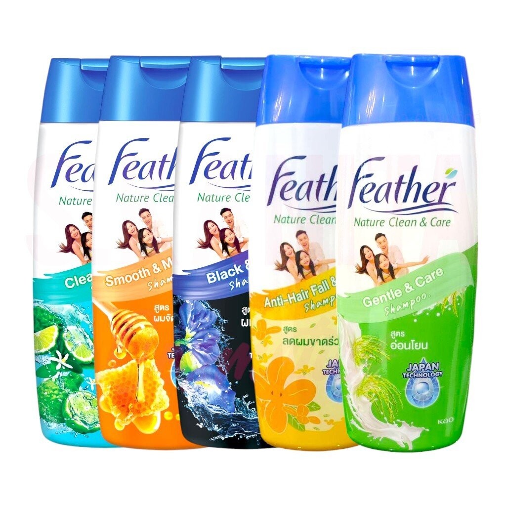 Feather แฟซ่า แชมพู เนเจอร์ คลีน แอนด์ แคร์ 340 มล. Nature Clean & Care Shampoo 340ml