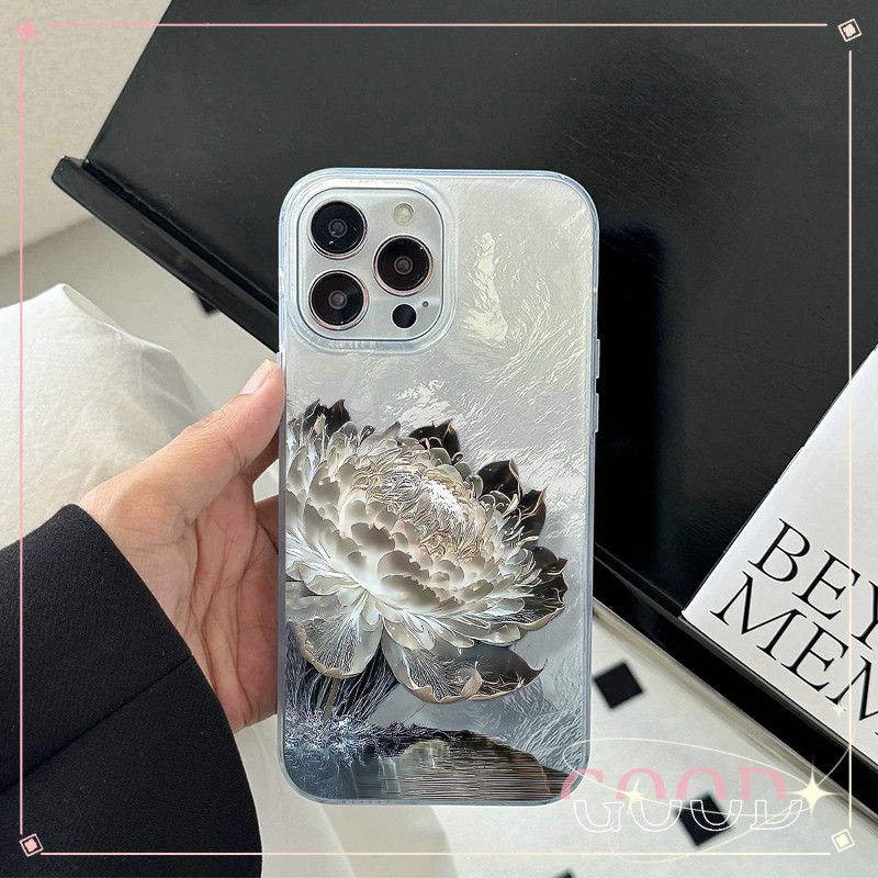 🔥GOOD🔥 จากประเทศไทย ซิลเวอร์โฟลว์ Vortex ใช้กับ เคสไอโฟน IPHONE 16 11 12 13 14 15 PRO MAX 14PLUS/15PLUSดอกไม้คริสตัล