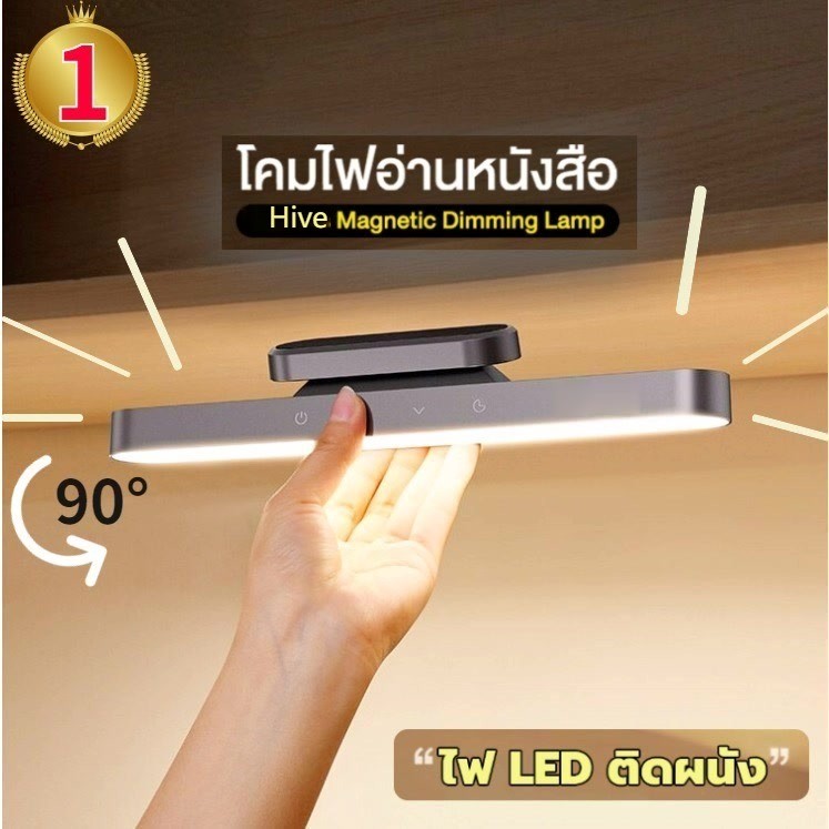 ไฟอ่านหนังสือแบบชาร์จได้! ไม่มีการกระพริบ, ประหยัดพลังงาน, ปรับแสงได้ตามต้องการ!