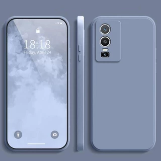 เคส Vivo Y76 5G สีทึบ Vivo Y76 5G เคสซิลิโคนป้องกันการตกสีธรรมดาเรียบง่าย YT