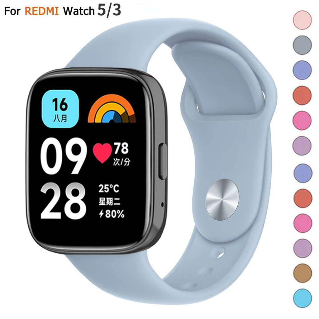 สายรัดซิลิโคนสําหรับ Redmi Watch 5 Active lite 3lite Sport Band สําหรับ Xiaomi Mi Watch3 Active สายรัดข้อมือสร้อยข้อมือ 20/22 มม.อุปกรณ์เสริม correa