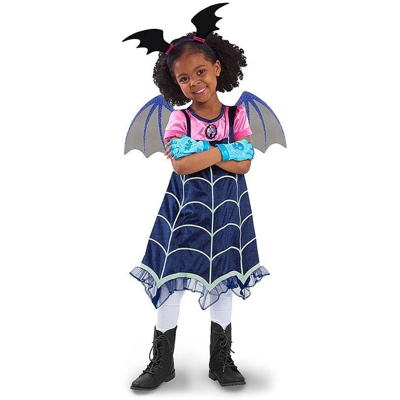 ฮาโลวีนเด็กคอสเพลย์ Vampirina + Headband Wings Vampirina Girls cos เครื่องแต่งกาย