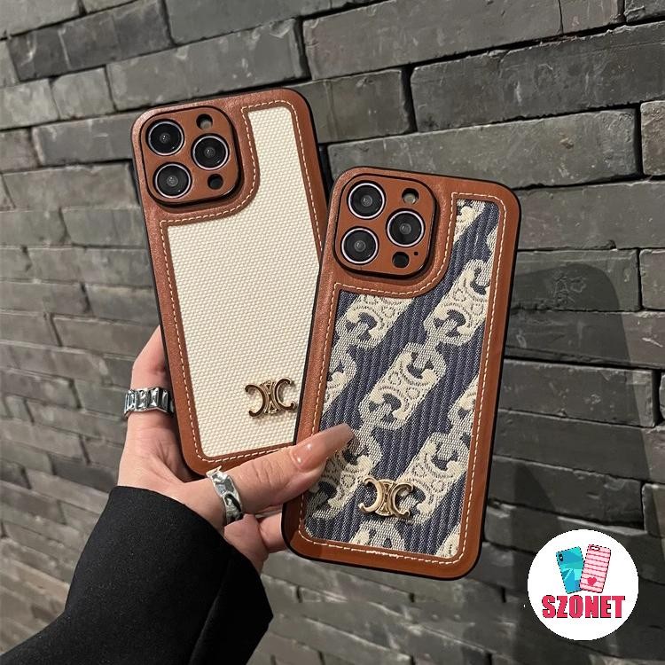 แฟชั่นหนังหรูหรานุ่มกันกระแทกเคสโทรศัพท์สําหรับiphone 16 15 14 13 12 11 Pro Max 16 Plus XS XR X 8 7 6 6S Plus + SE 2020 Anti-Fallผ้าคลุมทั้งหมดเลนส์เคสโทรศัพท์ปก