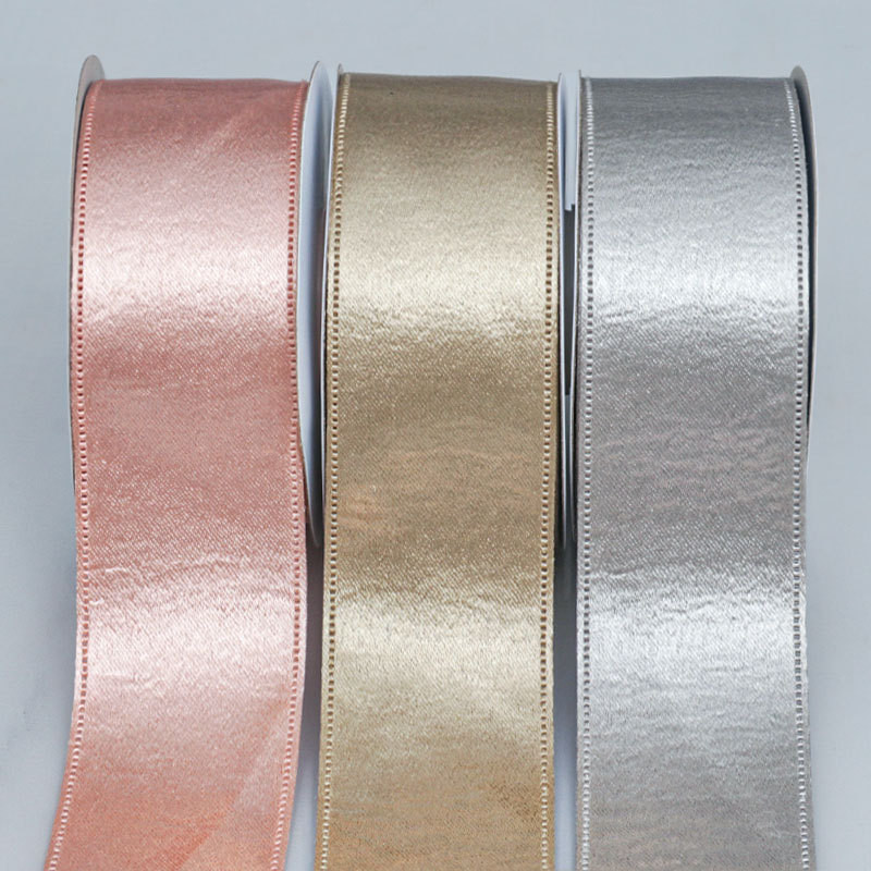 กว้าง2.5/4เซนติเมตรความยาว10ปี ด้านเดียวเงาโพลีเอสเตอร์สีบริสุทธิ์ซาตินริบบิ้นแฮนด์เมด ทําเอง ดอกไม้บรรจุภัณฑ์ของขวัญขอบผ้าแถบตกแต่งวั - รูปที่ 3