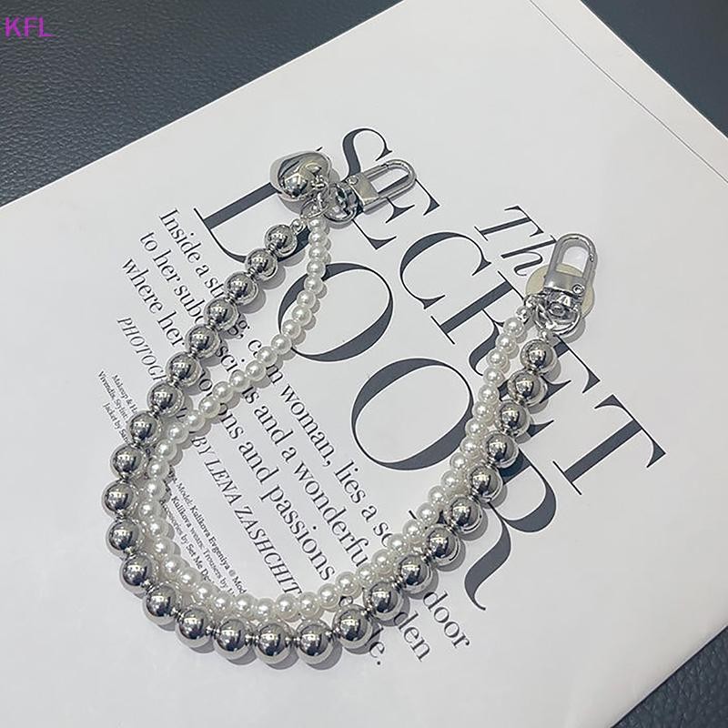 (KFL) Love Bead Phone Charm พร้อมอุปกรณ์เสริม Y2K พวงกุญแจกระเป๋ากล้องจี้แขวนพวงกุญแจ IPhone ขายร้อน