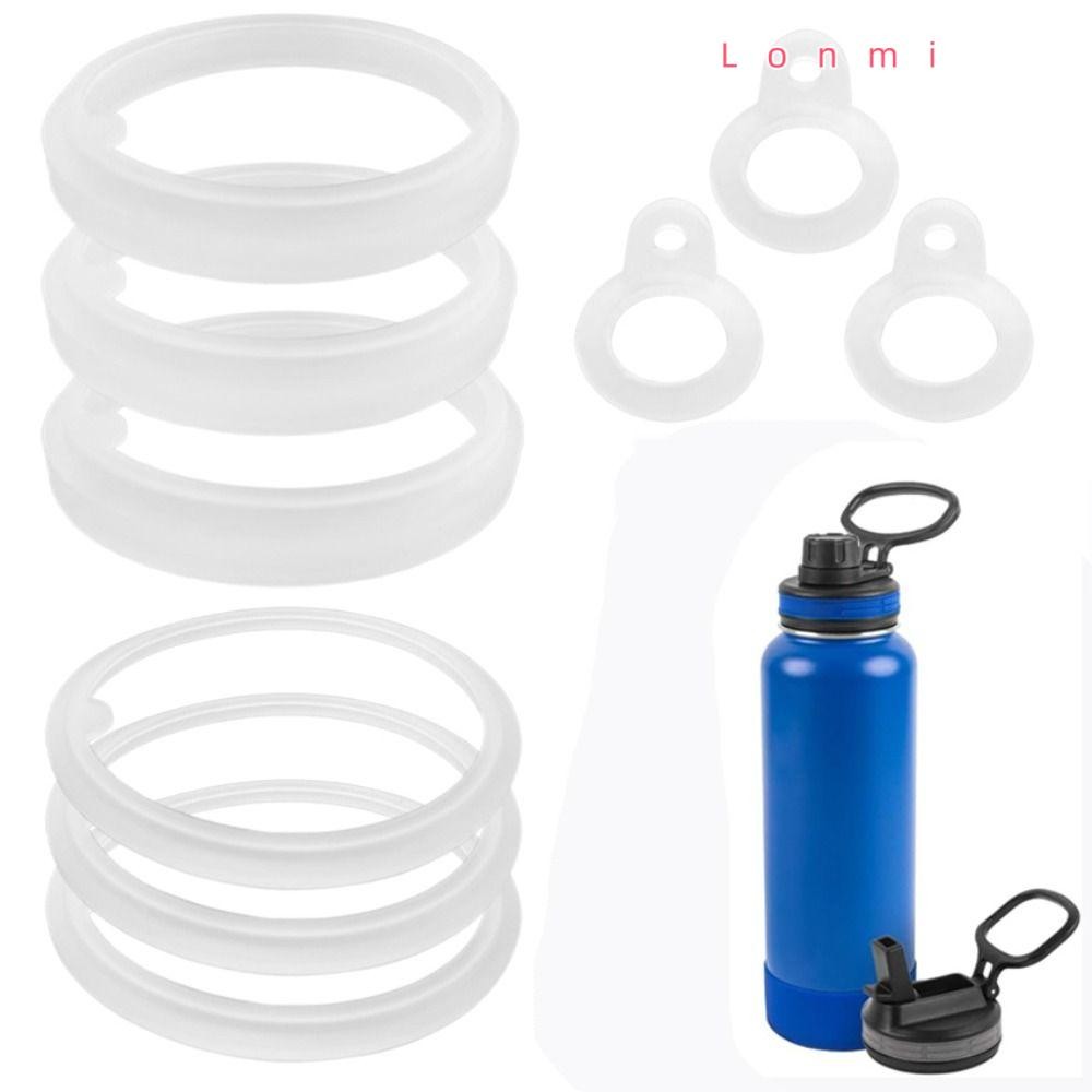 Lonmi ขวดน้ําปะเก็นเปลี่ยน,ซิลิโคนโปร่งใสเปลี่ยน O แหวน,บ้านสําหรับขวดน้ําหลอดฝาปิด, Chug & Chug Spout ปะเก็นซีลสําหรับ Thermoflask 40oz