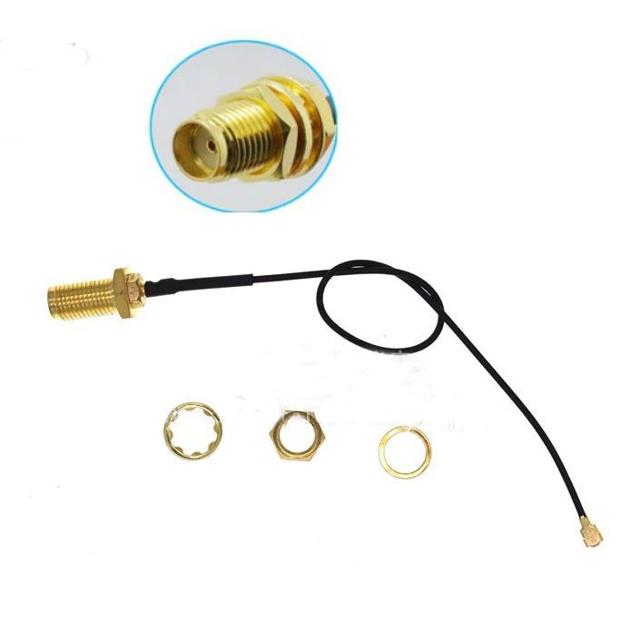 U.FL/IPX IPEX UFL to RP-SMA SMA Female Antenna WiFi Pigtail Cable ufl ipex 1.13mm RF Cable 15CM ยาว 