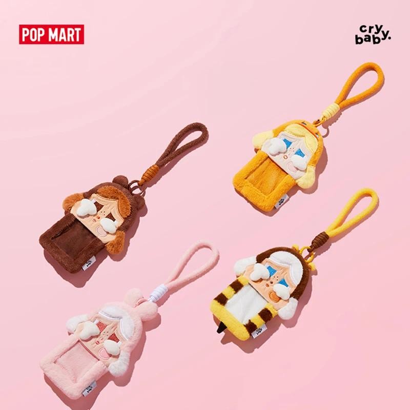 Popmart CRYBABY Crying Again Series Plush Card Holder กล่องตาบอดของเล่น Kawaii อะนิเมะ Action Figure การ์ตูนรุ่น Surprise กล่อง Mystery กล่องตกแต่งบ้านเดสก์ท็อปตุ๊กตาสาวของขวัญ