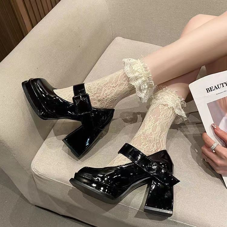 แมรี่เจน รองเท้าลําลอง Mary Jane ระบายอากาศได้ Anti-Slip เวอร์ชั่นเกาหลีพื้นหนา Prem