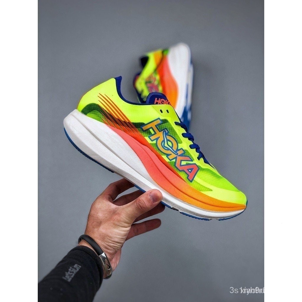 ร้อน Hoka ONE U จรวด X2อันดับสูงรองเท้าวิ่งมืออาชีพผู้ชายป่าถนนรองเท้าวิ่ง0SCB