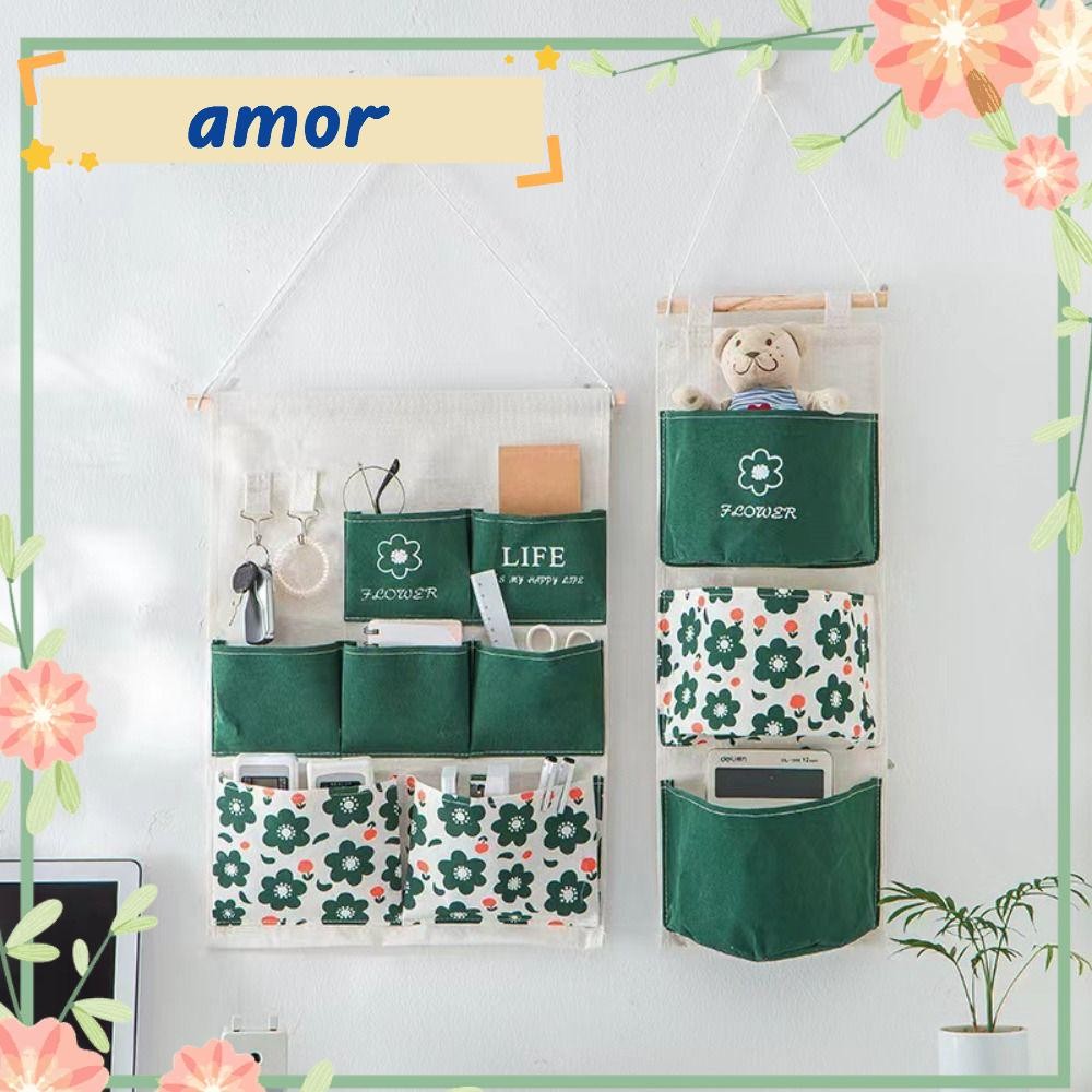 Amor12 กระเป๋าเก็บของ, กระเป๋าแขวนกันน้ําติดผนัง, แฟชั่นหลายกระเป๋าเหนือประตู กระเป๋าเก็บของกระจุกกระจิก หอพัก