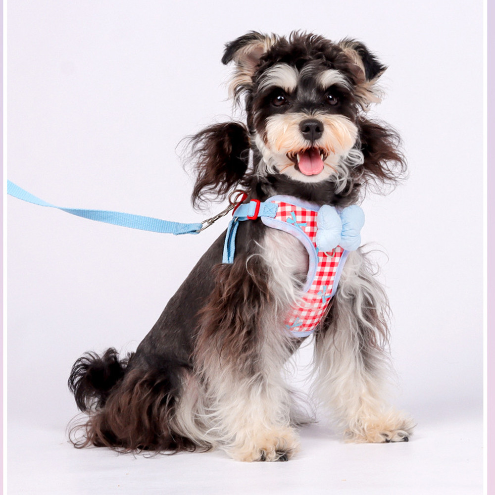 สายจูงสัตว์เลี้ยงแบบเสื้อกั๊ก สายจูงหน้าอกและด้านหลังตาข่าย สายจูงแมวและสุนัขระบายอากาศ สายจูง - รูปที่ 5