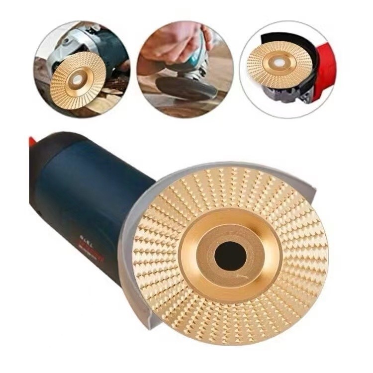 ใบเจียร์ขัดไม้ ใบขัดไม้ 100mm โลหะทังสเตนคาร์ ใบเจียร์ไม้แบบแบน ใบเจียร์แกะสลัก บุ้งขัดไม้ เครื่องมือแกะสลักไม้แผ่นขัด - รูปที่ 4