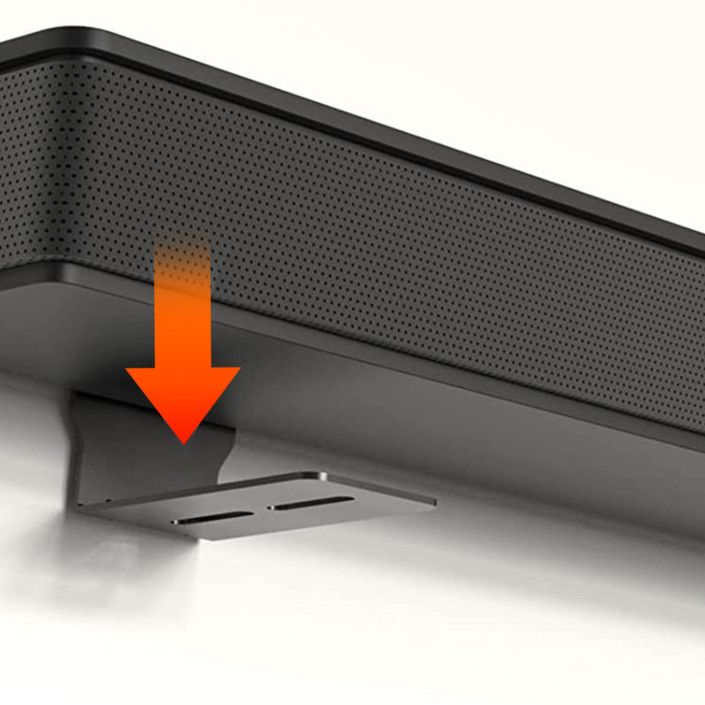 ขาตั้งเสียงสากลแผ่นเหล็กรีดเย็น ซาวด์บาร์ ขายึดติดผนังพร้อมแผ่น อีวา กันรอยขีดข่วน ความทนทาน โลหะ ก่อสร้าง ความบันเทิงภายในบ้าน - รูปที่ 4