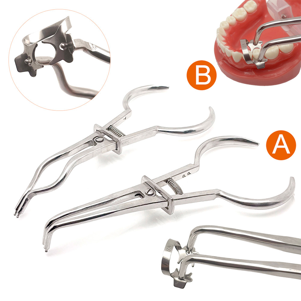 ทันตกรรมสแตนเลสยาง Dam Clamp Forceps แยกคีม Matrice Matrix Clamp Forceps เครื่องมือทันตกรรม