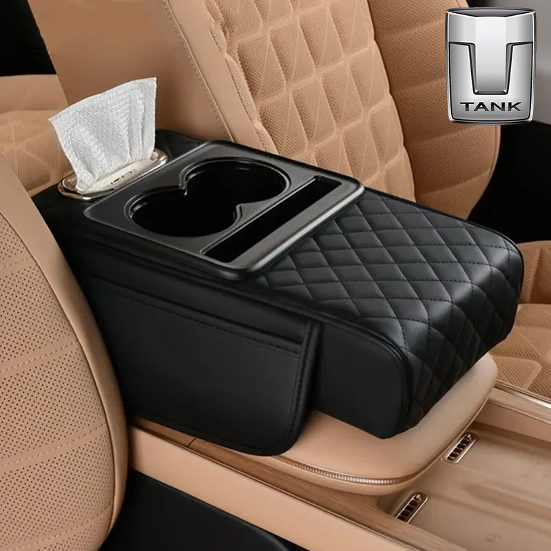TANK 300 500 HEV คอนโซลกลางรถที่เท้าแขนเบาะ 2ที่วางแก้วหนั แบบพกพา