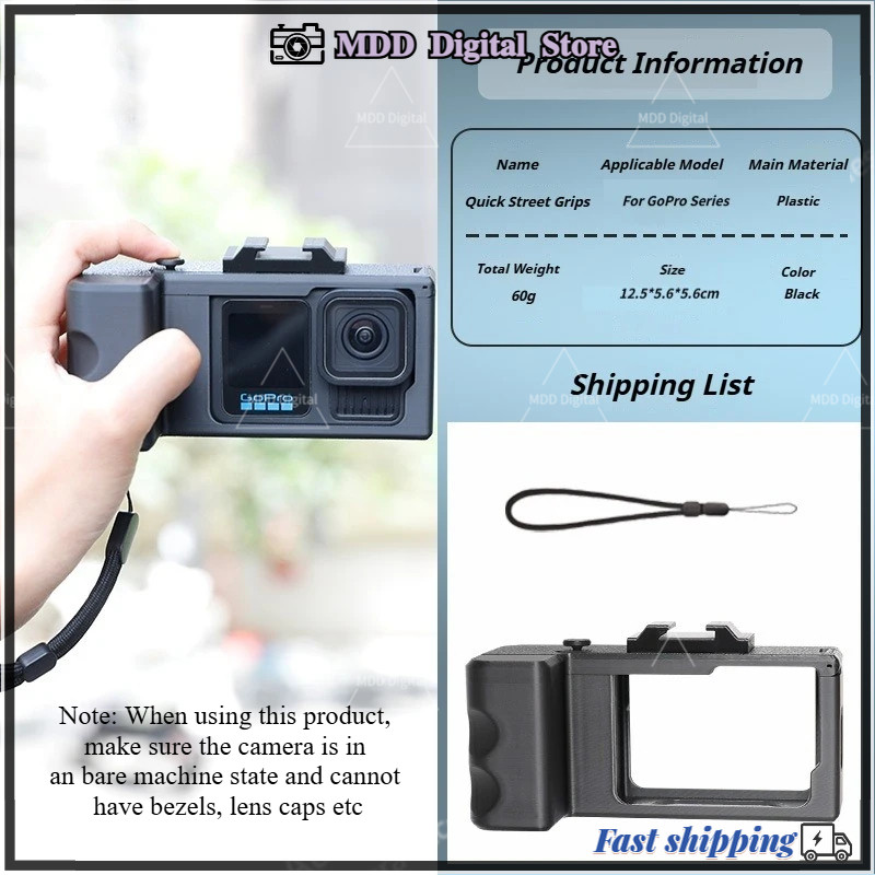 สําหรับ GoPro 9/10/11/12/13 กล้อง Grip อุปกรณ์เสริมกล้อง P3H5 Street การถ่ายภาพ Handle - รูปที่ 4