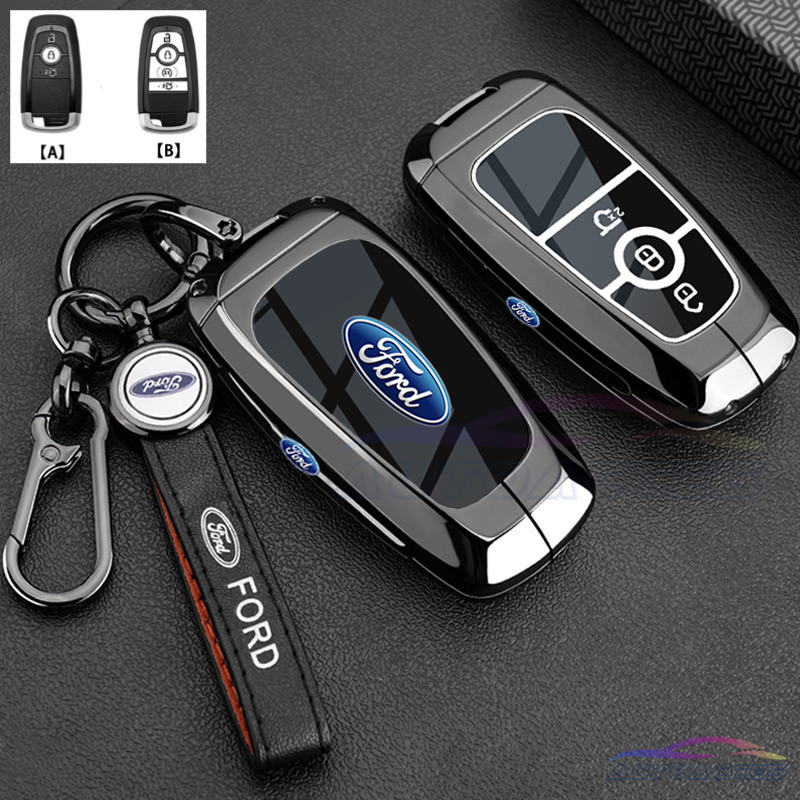 สังกะสีอัลลอยด์รถ Remote Key Case Cover Shell สําหรับ Ford Everest 2023 2024 2025 / Ford Ranger (2022-2023) Key Holder สไตล์เท่ๆ