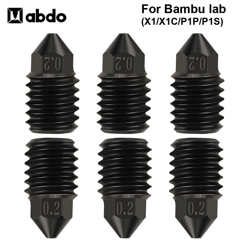 For Bambu Lab Nozzle 0.2/0.4/0.6/0.8mm bamboo p1p Nozzle For Bambu Hotend For Bambu Lab Nozzle Lab X