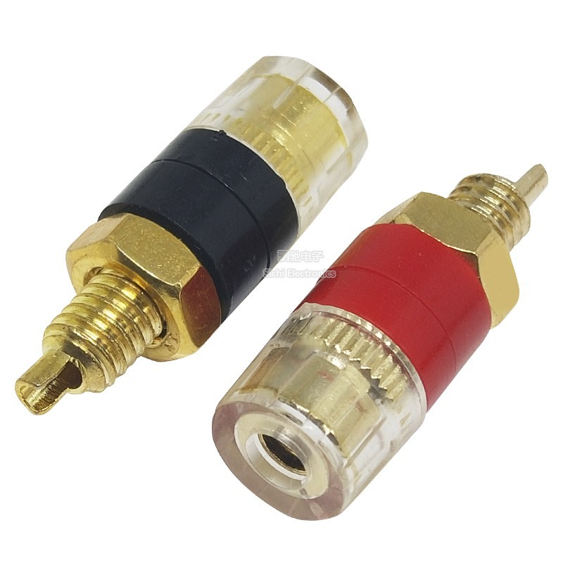 4MM Banana Plug Socket Gold-Plated 520 เครื่องขยายเสียงขนาดเล็กลําโพงเสียงคริสตัล Terminal โพสต์ลําโพง Terminal
