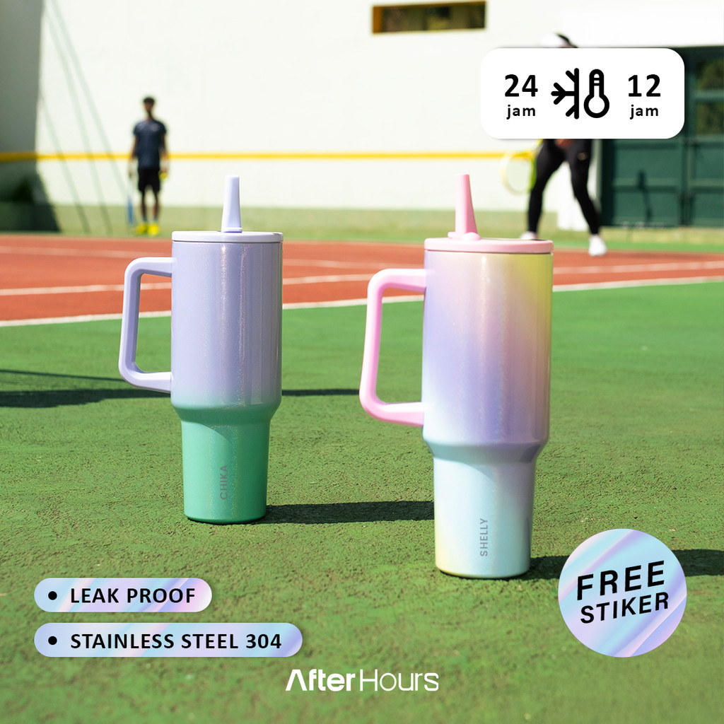 AFTER HOURS Darlin - Jumbo 1200ml SS 304 Double Insulated Sporty Pastel Hologram Tumbler with 24 HOU