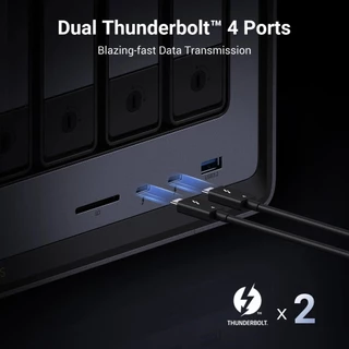 UGREEN กล่องเก็บข้อมูล NAS 10GbE + Thunderbolt 4 รองรับจอ 8K ถ่ายโอนเร็วพิเศษ รุ่น DXP4800