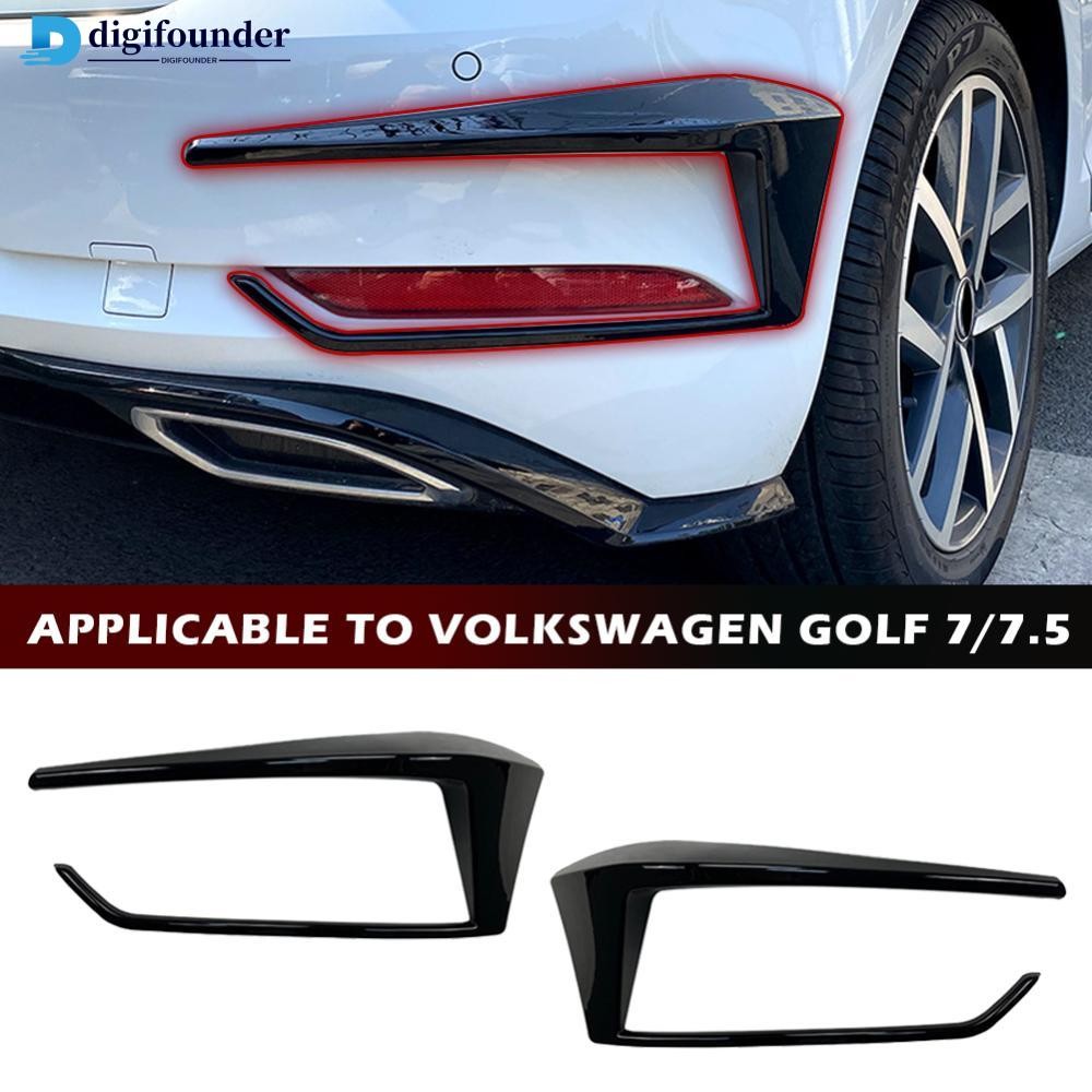 DIGIFOUNDER คู่รถด้านหลังกันชน Splitter Canard ไฟท้ายด้านหลังสปอยเลอร์เบรคสําหรับ VW Golf 7 7.5 MK7 