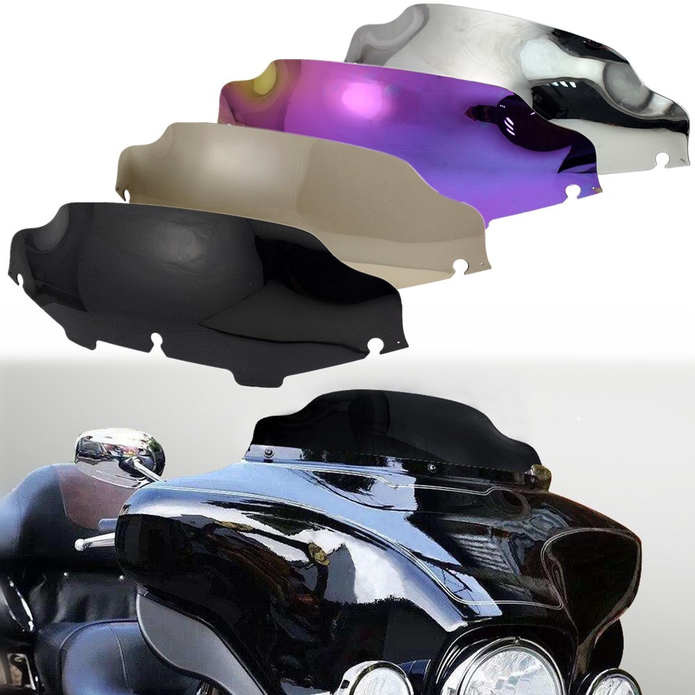 6 "รถจักรยานยนต์ ABS Wave Fairing กระจกกระจกสําหรับ Harley Touring Electra Street Glide Ultra Classic 96-13