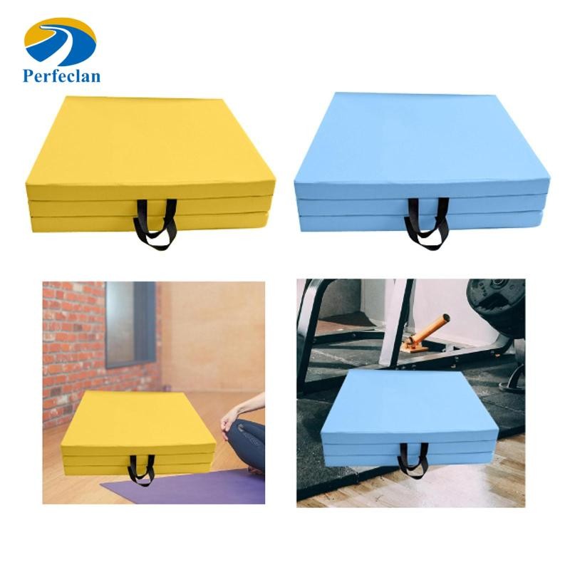 สมบูรณ์แบบ! เบาะพับได้อเนกประสงค์สำหรับพิลาทิสและแอโรบิก น้ำหนักเบาที่ไม่ลื่น นุ่มสบาย ใช้ในฟิตเนสและยิมนาสติก