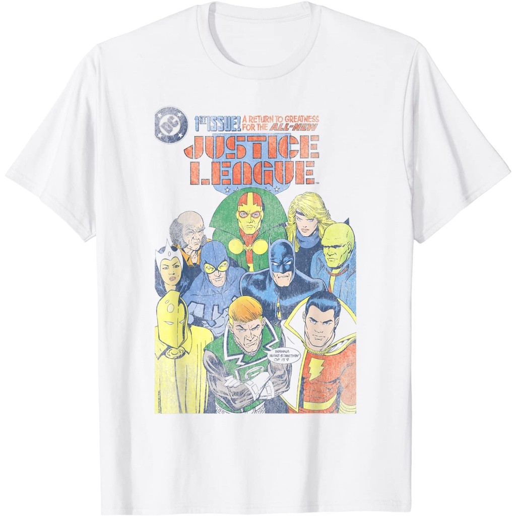 Justice League Justice League 1 Cover เสื้อยืดหนานุ่มพรีเมี่ยม