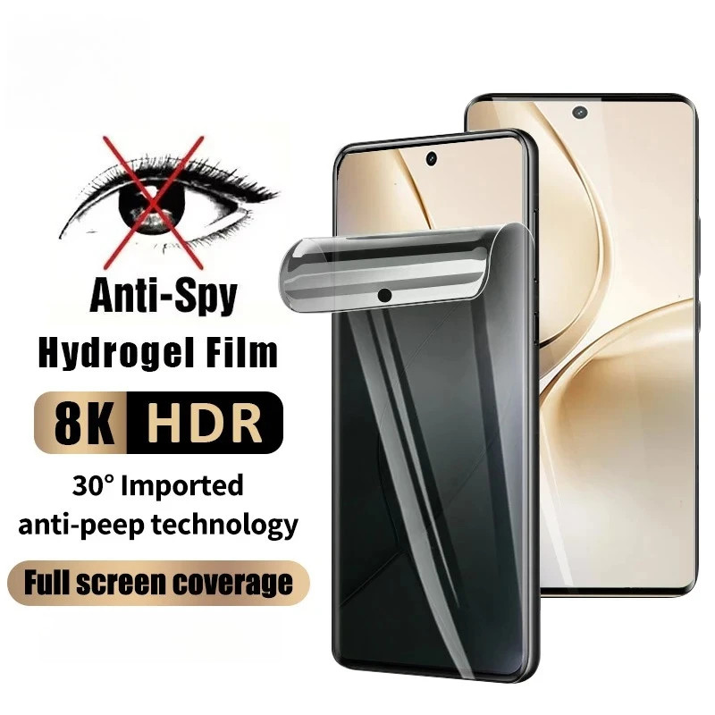 HD และความเป็นส่วนตัว Anti-Spy Hydrogel ฟิล์มสําหรับ iQOO Z1 Z3 Z5 Z5x Z6 Z7 Z7i Z7s U1 U1x U3 U3 U3