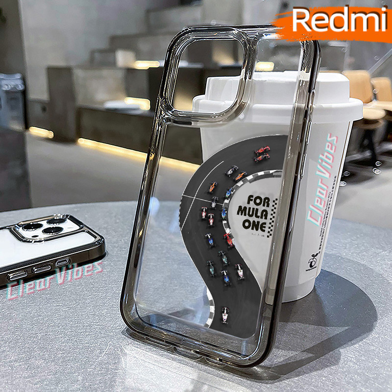 แฟชั่น Race-Car Glossy PC HardCase Redmi 12 13C 9C 12C 10C A3 10A Note-12 13 Pro 11 9 10 อะคริลิค Gu