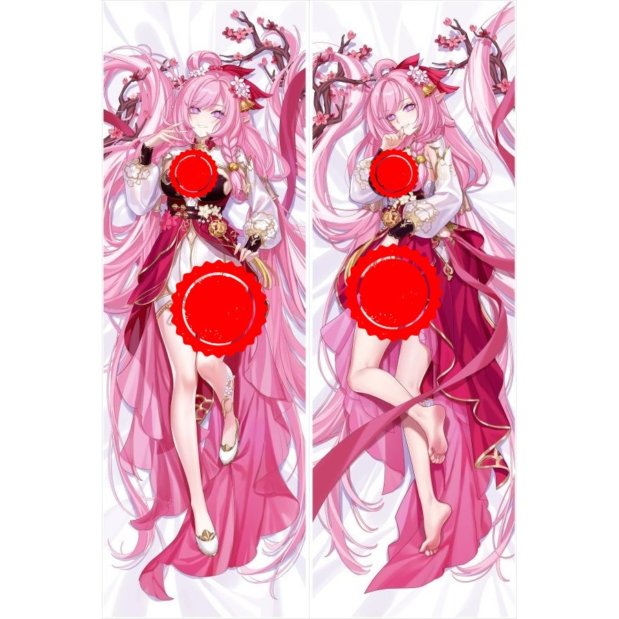 ผลกระทบ Honkai 3rd Elysia 2 อะนิเมะ Dakimakura กอดหมอน Body Case Props พิมพ์สองด้านผ้าปูที่นอน