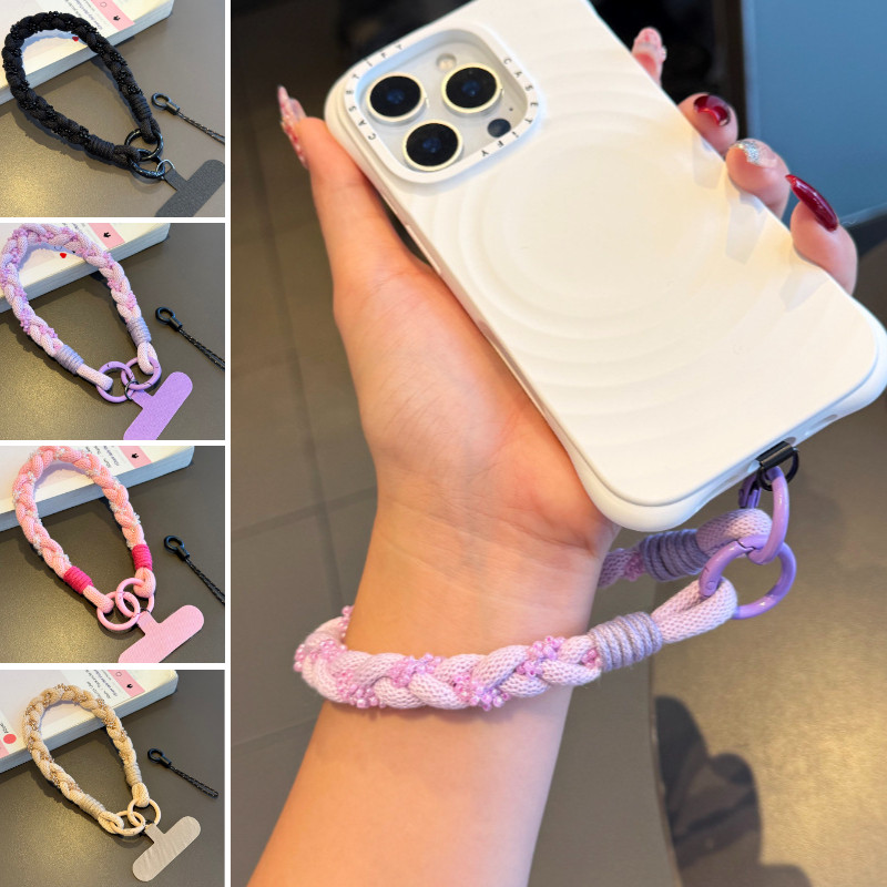 เคสโทรศัพท์มุกทอสั้น สายรัดข้อมือ กระเป๋ากล้อง อินสตาแกรม หูฟัง กุญแจ เชือกเส้นเล็ก ถ้วยน้ํา เครื่องประดับป้องกันการสูญหายแบบใช้มือถือ ของขวั