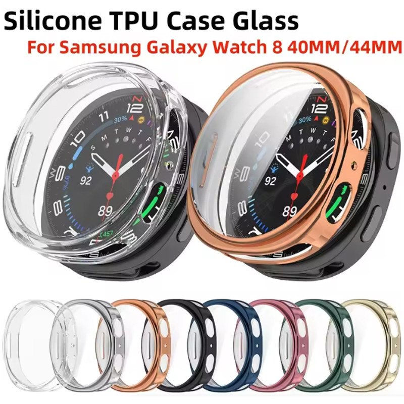 ป้องกันหน้าจอสําหรับ Samsung Galaxy Watch 8 40 มม./44 มม.ฝาครอบ TPU All-Around สมาร์ทนาฬิกา 8 คลาสสิกกันชนอุปกรณ์เสริม