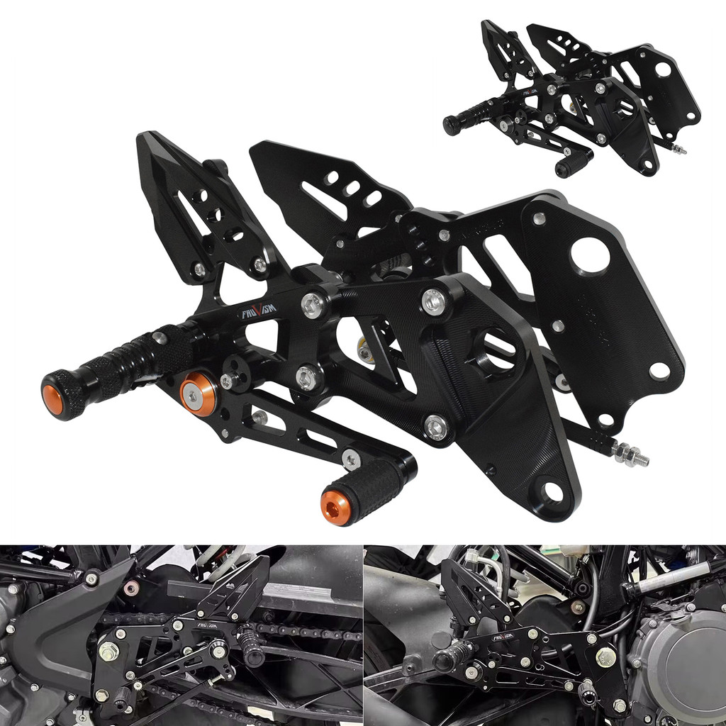 สําหรับ KTM RC390 RC 390 2022 2023 2024 Adjustable Rider Rearset Footrests Footrests หมุดด้านหลังชุด
