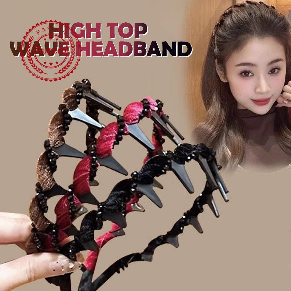 Shiny Beaded Wrap Velvet Louis Paris Princess Headband 2025 Elegant Crown Hairband Womens High U2s6