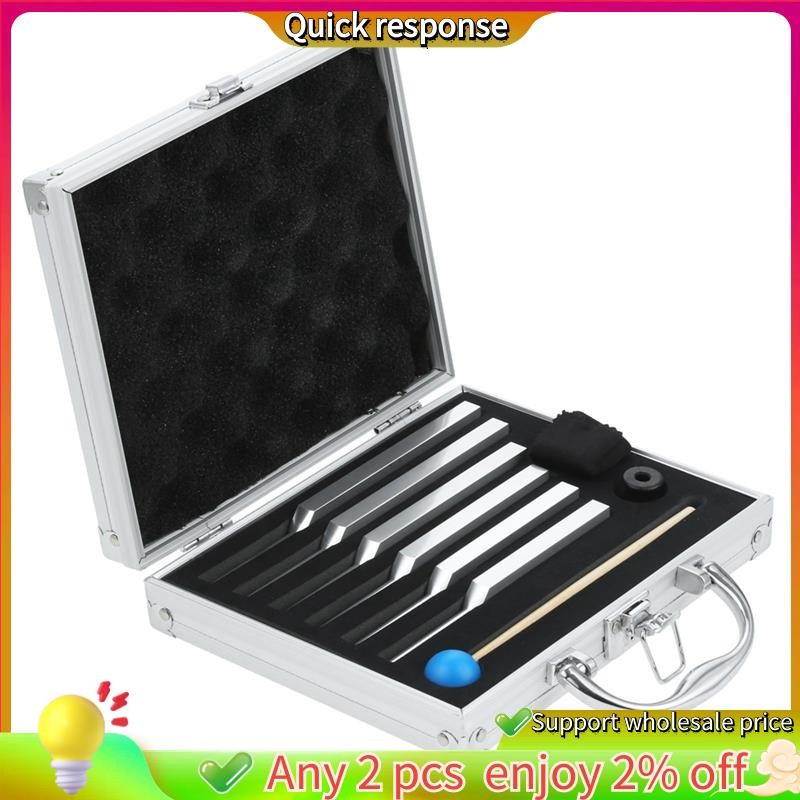 In stock-6 PCS ส้อมปรับแต่ง (UT 496Hz, RE 417Hz, MI 528Hz, SOL 639HZ, FA741HZ, LA 8552HZ) อลูมิเนียม