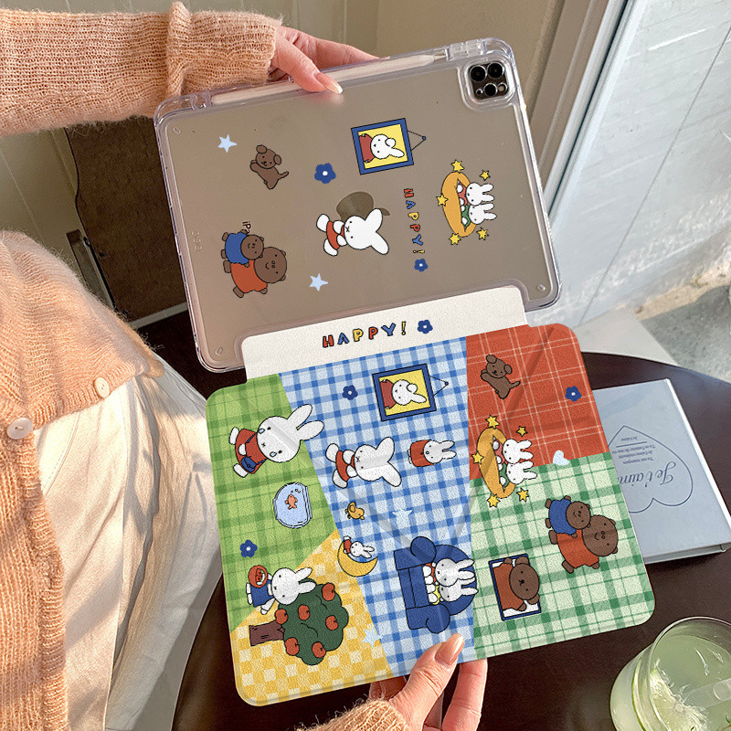 Patch Miffy Rabbit Apple ipad11 เคสแท็บเล็ต y% ลด air7/6 เคสป้องกัน 5/4 พร้อมช่องเสียบปากกา pro การ์ตูน 9/8