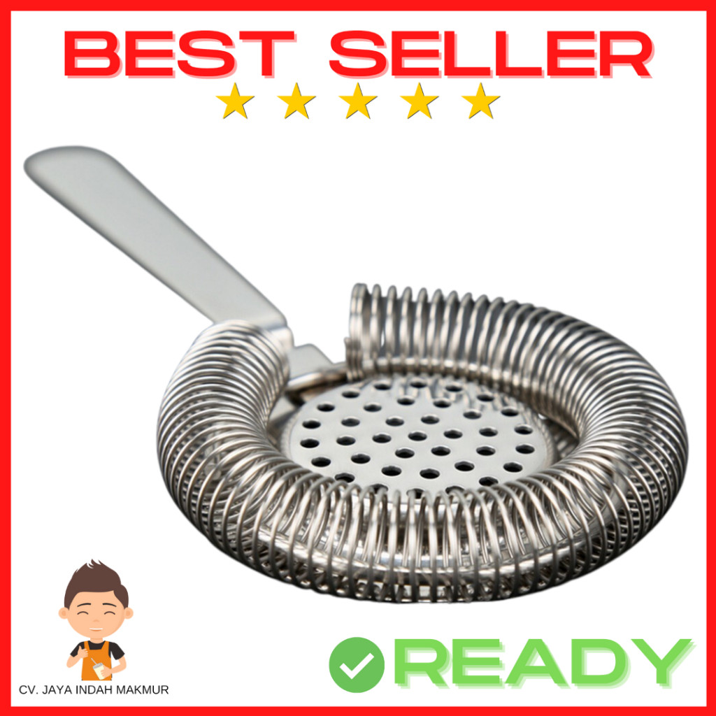 DDI PREMIUM BAR STRAINER CROSS COCKTAIL SHAKER STRAINER ICE SEPARATOR สแตนเลส 304
